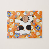 Puzzles Kuh Orange Zickzack Blue Stars (Horizontal)