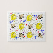 Puzzles Kuh Sun Wolken Blue Stars (Horizontal)