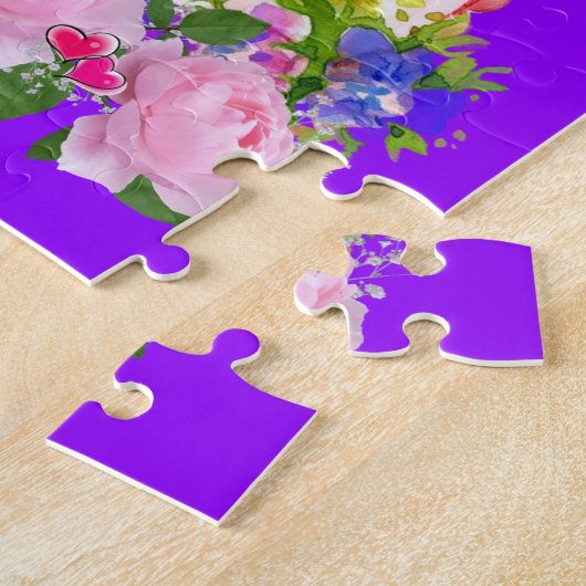 Puzzles Lila gesunde Früchte Rosen Rosen Blumenstr (Seite)