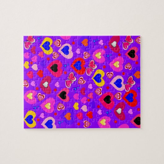 Puzzles Lila Herz (Horizontal)