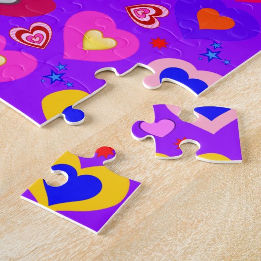 Puzzles Lila Herz (Seite)