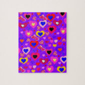 Puzzles Lila Herz (Vertikal)