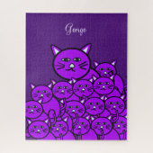 Puzzles Lila Katzen (Vertikal)