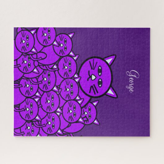 Puzzles Lila Katzen (Horizontal)