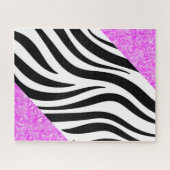 Puzzles Lila Muster aus schwarzem und weißem Leopa (Horizontal)