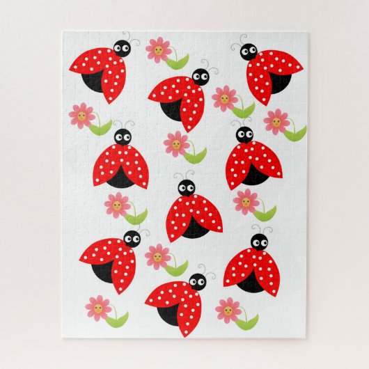 Puzzles Marienkäfer Floral (Vertikal)