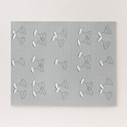 Puzzles Martini Glasses Gray (Horizontal)