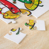 Puzzles mexikanische Rot-Grün-Paprikaschoten (Seite)