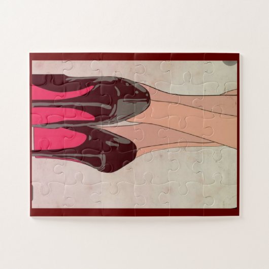 Puzzles mit roten Schuhen (Horizontal)