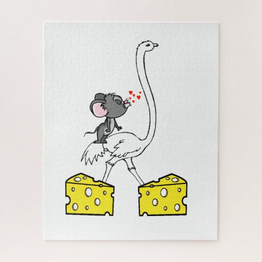 Puzzles Mouse Cheese Ostrich  (Vertikal)