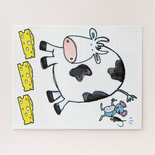 Puzzles Mouse Cow Cheese  (Horizontal)