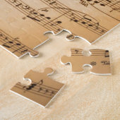 Puzzles Musiknote Gitarren Schwarze Herzen (Seite)