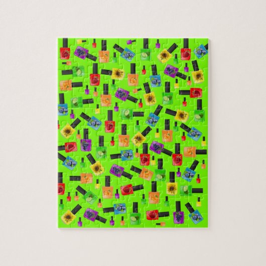 Puzzles Nail Polnisches Grünes Obst (Vertikal)