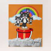 Puzzles Orange Cats Regenbogen (Vertikal)