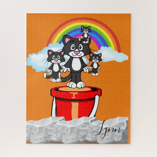 Puzzles Orange Cats Regenbogen (Vertikal)
