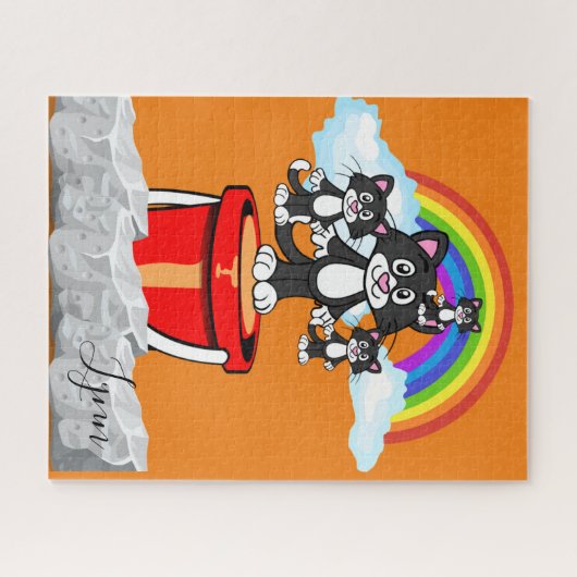 Puzzles Orange Cats Regenbogen (Horizontal)
