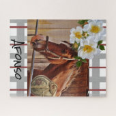 Puzzles Pferd Floral (Horizontal)