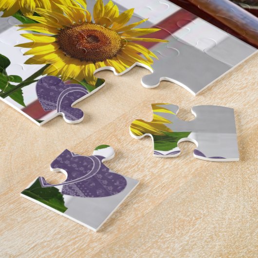Puzzles Pferde Blumenmaus Sonnenblumen