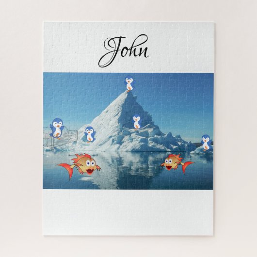 Puzzles Pinguin Fish Happy Valentine (Vertikal)