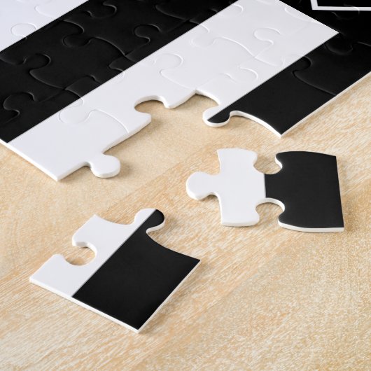 Puzzles Pinguin Liebe Schwarz/Weiß Streifen (Seite)