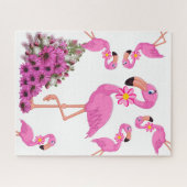 Puzzles Pink Flamingo Floral (Horizontal)