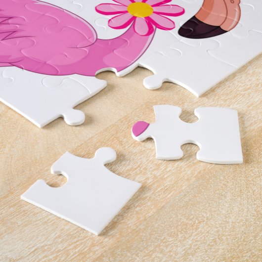 Puzzles Pink Flamingo Floral (Seite)