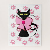 Puzzles Pink Paw Prints Cat (Vertikal)