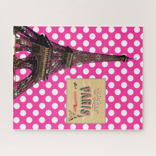 Puzzles Pink Polka dot, Paris Frankreich (Horizontal)