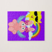 Puzzles Pink Rabbit Rainbow Sun Wolken (Horizontal)