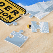 Puzzles Polar Bear unter Bauwolken (Seite)