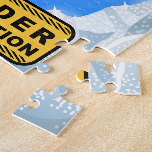 Puzzles Polar Bear unter Bauwolken (Seite)