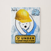 Puzzles Polar Bear unter Bauwolken (Vertikal)