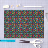 Puzzles - Primärfarbenumrandung schwarzer Hintergr Seidenpapier (Handwerk)