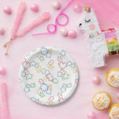 Puzzles - Primärumriss Weißen Hintergrund Pappteller (Party)