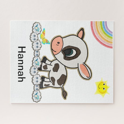 Puzzles Rainbow Clouds Kuh Sun (Horizontal)