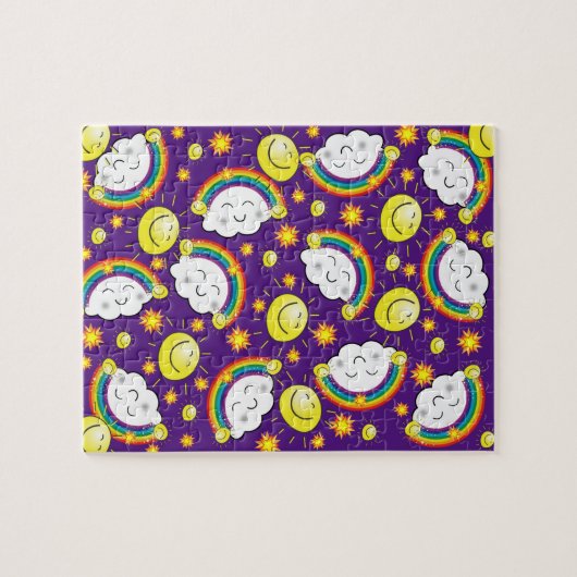 Puzzles Rainbows Wolken Sun Stars (Horizontal)