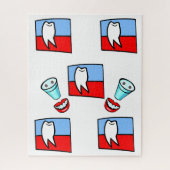 Puzzles Red & Blue Teeth Dentist (Vertikal)