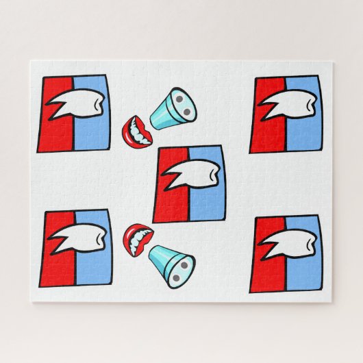 Puzzles Red & Blue Teeth Dentist (Horizontal)