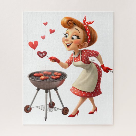 Puzzles Red Hearts Happy Valentine's Day Cooking (Vertikal)