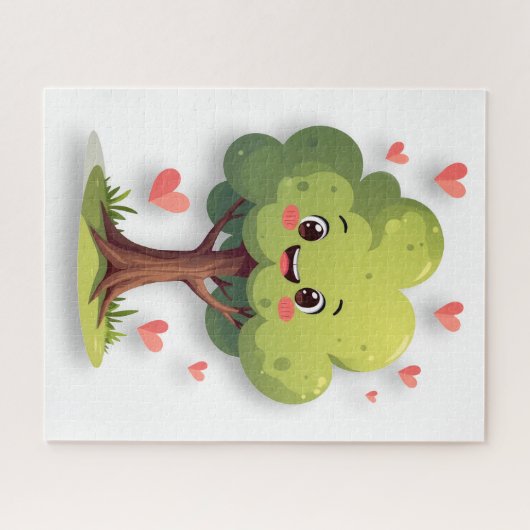 Puzzles Red Hearts Happy Valentine's Day Tree (Horizontal)