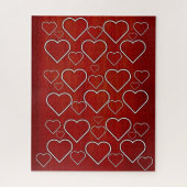 Puzzles Red White Hearts (Vertikal)
