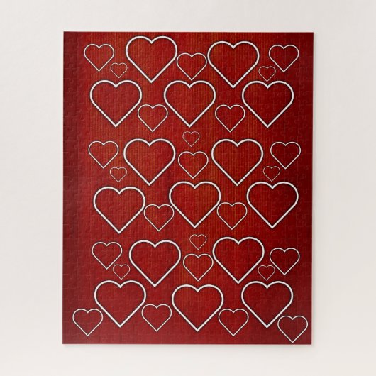 Puzzles Red White Hearts (Vertikal)