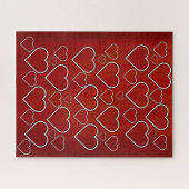Puzzles Red White Hearts (Horizontal)