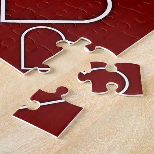 Puzzles Red White Hearts (Seite)