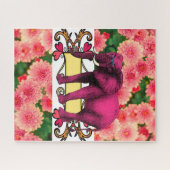 Puzzles Rosa Elephant Bloral (Horizontal)