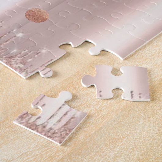 Puzzles Rosa Glitzer Tropfen Blumen (Seite)