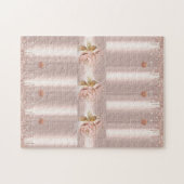 Puzzles Rosa Glitzer Tropfen Blumen (Horizontal)