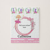 Puzzles Rosa Liebe Blütenbraun (Vertikal)