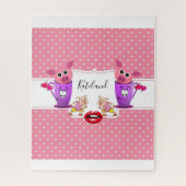 Puzzles Rosa Punkt Rosa Schweine (Vertikal)