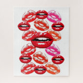 Puzzles Roter Lipstick Lippen (Vertikal)